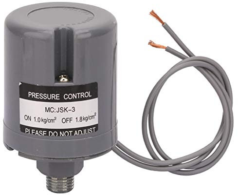 Interruptor de presión para bomba de pozo, interruptor de presión de agua de 1,0-1,8 kgf/cm2 con diferencial ajustable, interruptor de presión con rosca macho G1/4 pulgadas(1.0-1.8 kgf/cm2, Pink)