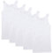 NUOZA Débardeur Homme Maillot de Corps Marcel Coton Toutes Les Tailles et Les Couleurs-Blanc,4XL