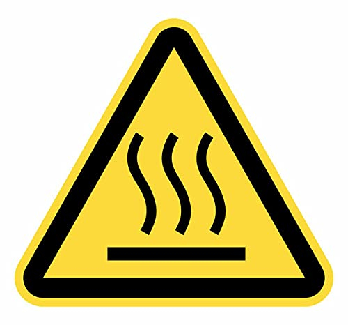 Segnale adesivo avvertimento rischio superficie calda 15 unità da 4 cm adesivo triangolo giallo segnalazione rischio (4 cm, superficie calda)