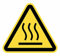 Segnale adesivo avvertimento rischio superficie calda 15 unità da 4 cm adesivo triangolo giallo segnalazione rischio (4 cm, superficie calda)