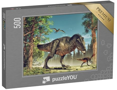 puzzleYOU: Puzzle 500 Teile „3D-Rendering: Dinosaurier“ – aus der Puzzle-Kollektion Dinosaurier, Tiere aus Fantasy & Urzeit