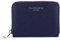 flora & co - Portefeuille Femme Petit Format - Porte-Monnaie Carte Tout-en-Un Court - Similicuir Grainé Zippé - Chic Pratique Léger - Bleu Marine