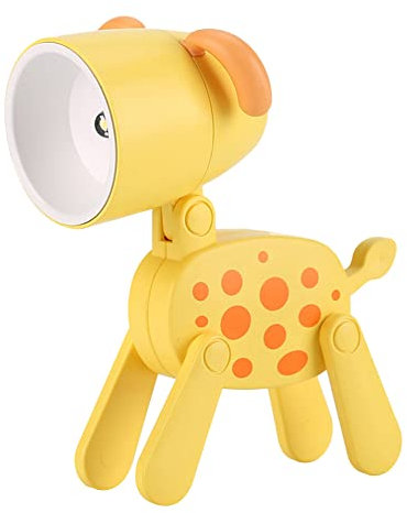 USMEI Mini Nachtlicht, Cute led hund nachtlicht, kreative Cartoon Haustier Hund und Hirsch Faltbare Kleine Tischlampe mit Handyhalter, Kawaii Raumdekor Tier Kleinkind nachttischlampe (Gelber Hund-A)