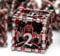 DND Würfel, Metall Spielwürfel Dungeons and Dragons Würfel Set HNCCESG Hohle Sensenmann D&D Würfel Polyedrische Würfelset für Pathfinder MTG RPG DND Dice Set W20 W12 W10 W8 W6 W4 (Tod Blut)