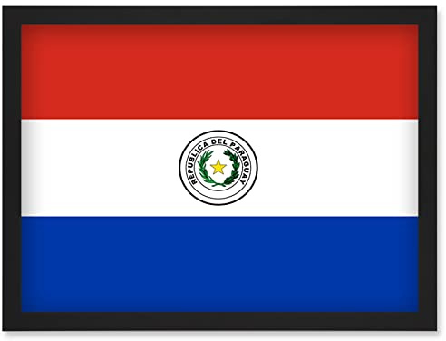 Artery8 Paraguay National Flag Patriotic Vexillology World Flags Country Region Poster Artwork Framed Wall Art Print A4