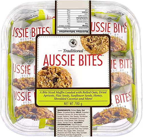 Aussie Bites Individually Wrapped Muffin Snacks Traditional Oat Cakes for any Occasion | Christmas Gifts | Stocking Fillers | Great for Sharing & Snacking | 780g | Sold by Essential Products