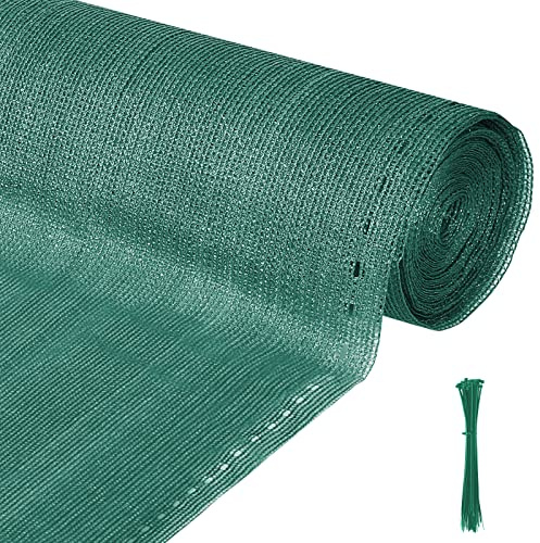 Izrielar Brise-Vue de Jardin 1,5 x 25 m, Filet d'ombrage, 150 g/m², Tissu d'ombrage, Filet d'ombre, Valeur d'ombrage env. 90%, Protection Solaire, Protection Contre Le Vent, Panneau de clôture, Vert