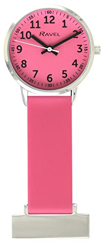 Ravel - Vibrant Silicone Nurses Watch - Analogue Quartz - R1107.5 - Vibrant Rose Pink