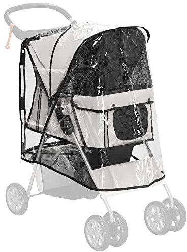 PawHut Copertura antipioggia per passeggino con ingresso posteriore, per passeggino