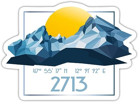 Spreadshirt Watzmann Bayern Bergsteigen Geschenkidee Sticker, max. 10 x 10 cm, 10 x 10 cm, Mattweiß