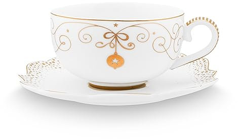 Pip Studio Royal Winter White Espressotasse mit Untertasse 125ml
