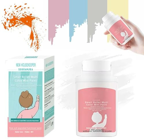 Great Wall Repair Paste, Great Wall Refinish Paint, Small Roller Wall Patching Brush Wall Repair Paste Mini, New Housekeeper Spackle Roller Paint, Quick Drying Wall Repair Paste (White)