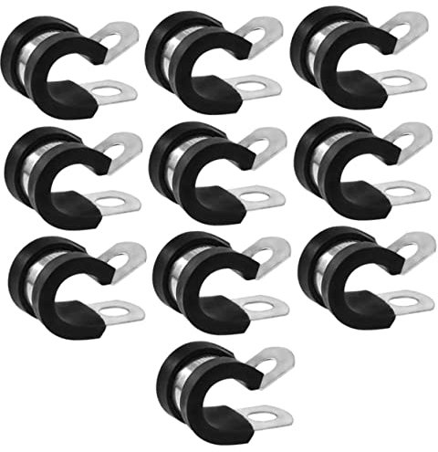Gadpiparty 30stücke Teiliges Edelstahl-gummi-kabelklemmen Robuste Gepolsterte Rohrschellen Für Sicheren Halt Für Kabel Und Schläuche Langlebig Und Installieren