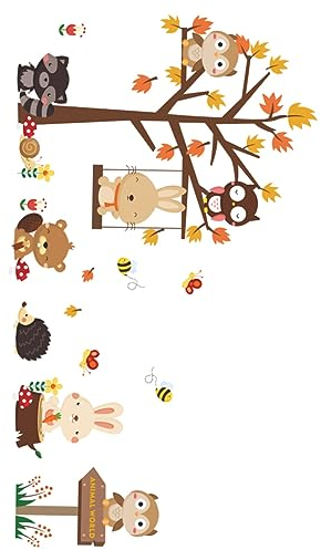 VICASKY Kreative Wandtattoos Karton-eule Wandaufkleber Für Kinderzimmer Einfach Anzubringen Für Wohnzimmer Schlafzimmer Und Kindergarten-dekoration