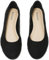 Ataiwee Women's Wide Width Flats Shoes - Dressy Round Toe Cute Plus Size Suede Ballet Shoes.(1910002-2402, BK/MF, UK6.5 Wide)