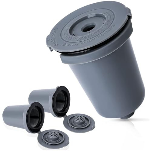 2 vasos de filtro reutilizables para Cuisinart SS-RFC Home Barista de una sola porción, cafetera, cafetera, taza recargable, filtro de café