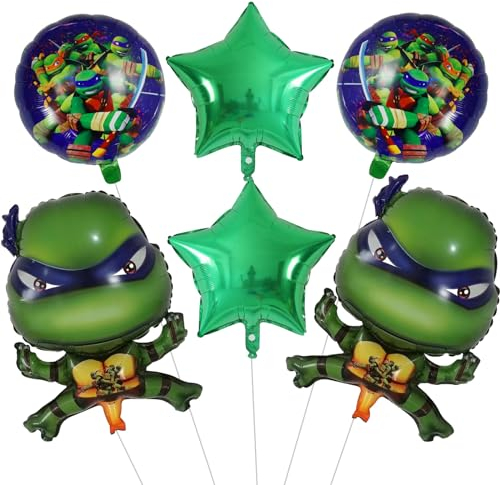 6 Stück Geburtstags Deko,Geburtstagsdeko,Kinder Geburtstagdeko,Folienballon Party Dekoration Set