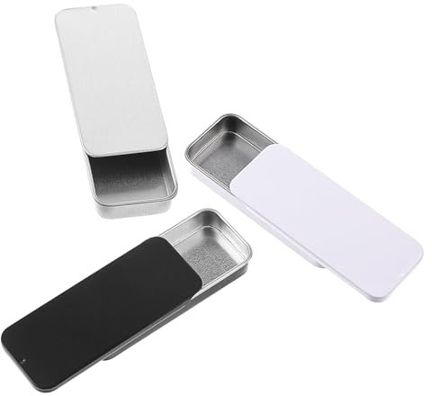 Telooco 3 Stück Kleine Metalldosen mit Deckel Klein Metalldose Leere Tragbare Mini Aufbewahrungsbox Blechdose Klein Metallbox Mini Metalldosen Behälter für Schmuck Kleinteile Süßigkeiten
