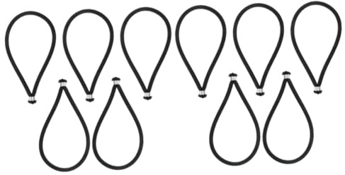Toyvian 10stücke Bungee Cord Elastische Spanngurte Für Zelt Plane Trampolin Und Outdoor-aktivitäten Robuste Und Leichte Befestigungslösung Für Vielseitige Anwendungen