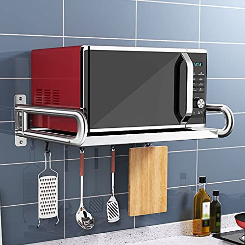 JXIPANUL Estante De Almacenamiento para Microondas Soporte para Microondas Soporte para Rejilla para Horno, Rejilla para Horno De Microondas De Acero Inoxidable, Soportes para Estantes De A