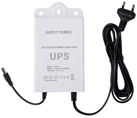 Ycagrain Alimentazione interruzioni 12 V-2 A per WiFi, router, modem, videocamera di sicurezza, mini UPS, protezione della batteria di emergenza, presa UE