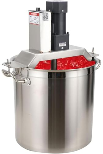 GAYAYAS 40-Liter-Mixtopf Mit Elektrischem Rührwerk, Kommerzielle Rührmaschine Für Soßen Mit Doppelrührpaddel, Zum Erhitzen Von Marmelade Und Zum Automatischen Kontinuierlichen Rühren