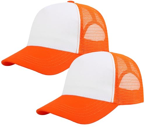 Falari 5-Panel Mesh Baseball Cap Trucker Hat Structured Plain Design Baumwolle Einstellbare Größe