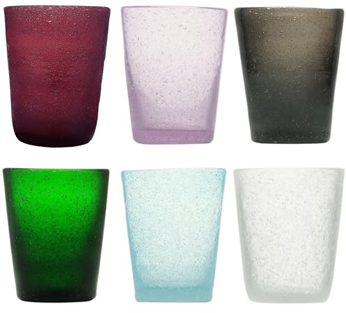 MEMENTO Set 6 bicchieri acqua in pasta di vetro 300cc (Gourmet)