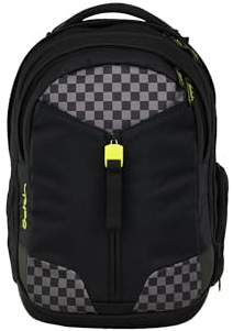 Satch Schulrucksack Match Dark Skate - Schwarz | Ergonomisch, erweiterbar auf 35 L, standfest und mit extra Fronttasche für optimal organisierte Schulsachen ab der 5. Klasse
