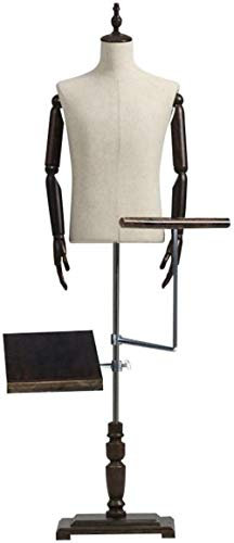SHANYAYALI Schneiderpuppe für Herren, verstellbare Höhe, abnehmbare Büste, Schaufensterpuppe, Modell Racks (M)