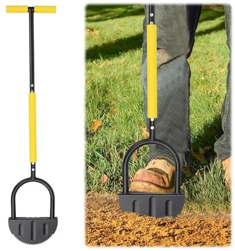 Cortador de bordes de césped Manual, 108cm Cortador de Borde con Mango, Herramienta de Borde de Césped para Aceras, Césped, Entradas de Vehículos, Cortabordes Manuales para Jardinería (Semicircular)