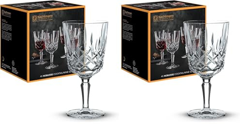 Nachtmann 4-teiliges Weingläser Set, 355 ml, Noblesse, 104247, Cocktailgläser aus Kristallglas, Gläser Wein spülmaschinenfest (Packung mit 2)