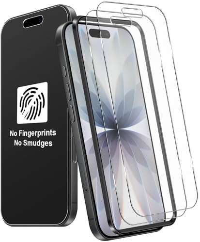 Xunzii Matt Schutzfolie für iPhone 17 für Panzerglas, 2 Stück 9H Härte Anti-Fingerabdruck Matte Folie, 2,5D Displayschutz Folie Blendschutz Blasenfreie Schutzglas Screen Protector-6.3 Zoll