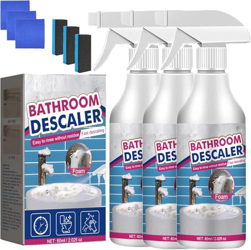 Powerful Stubborn Stains Cleaner, Bathroom Descaler cleaner, Bathroom Foam Cleaner Spray, Bubble Cleaner Foam Spray for Bathtub, Toilet, Bath, Shower (3)