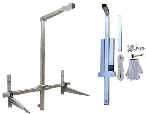 FHSLKXIM Treuil Manuel + Support, pour Installation D'Unité Extérieure De Climatisation, Outil De Levage Pliable, Support Pliable Uniquement