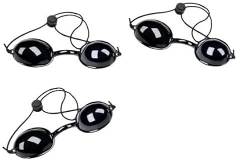 TONGZHIY 3 Pairs Solarium Safety Glasses, Beauty Glasses with Adjustable Elastic Strap,Protective Goggles for Red Light Safety Glasses for Tanning Use Light, Sunbathing IPL LED Process