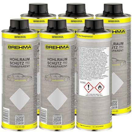 BREHMA 6X Hohlraumschutz Pro transparent Hohlraumversiegelung Hohlraumkonservierung 1L