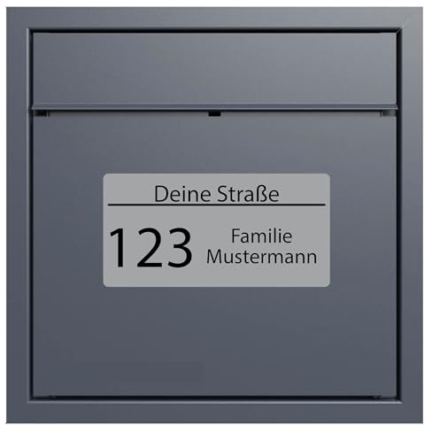 Hausnummer Personalisiert Familie Name Straßenname Briefkasten Aufkleber für Briefkasten selbstklebende Aufkleber Folie für Haustür Hausnummernschild Namensschild