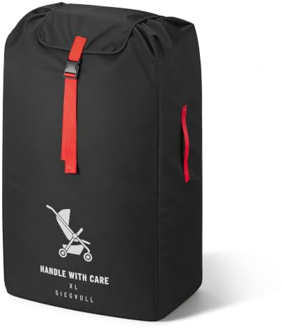 Großer Kinderwagen-Transporttasche flugzeug für große und Doppelkinderwagen | XL Kinderwagen-Reisetasche Flugzeug mit Kordelzug & verstellbarer Klappe, robuste wasserabweisende Schutzhülle-600D Polyester
