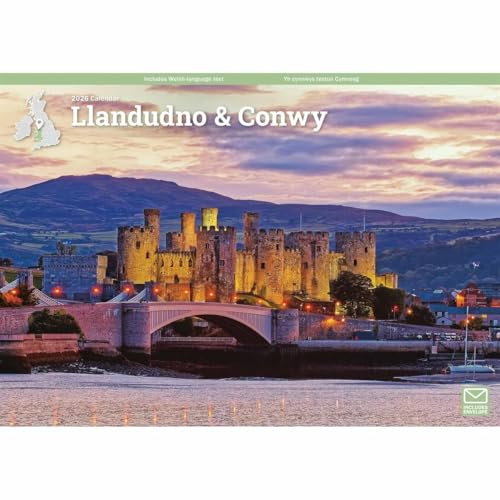 Carousel Worldwide Llandudno and Conwy 2026 A4 Wall Calendar – Scenic Coastal Photography, Monthly Planner, 12-Month Organiser for Home or Office
