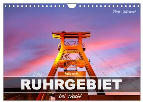 Das Ruhrgebiet bei Nacht (Wandkalender 2026 DIN A4 quer), CALVENDO Monatskalender