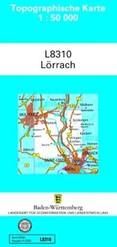 L8310 Lörrach: Zivilmilitärische Ausgabe TK50 (Topographische Karte 1:50 000 (TK50))