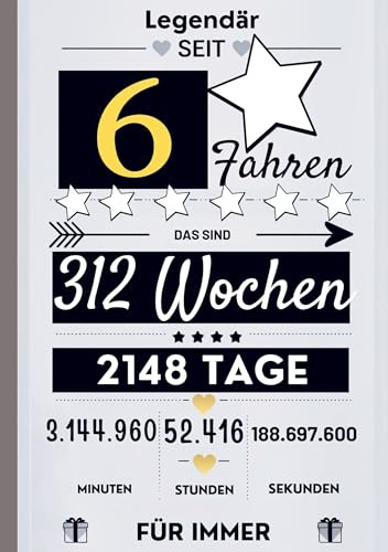 Notizbuch für Jungen 6 Jahre- Geburtstagsgeschenk für 6 jährige Jungen: Zum 6. Geburtstag. A5, liniert. Geeignet als Tagebuch, Kritzelbuch oder Workbook. 6. Geburtstag Jungen Geschenk Buch.