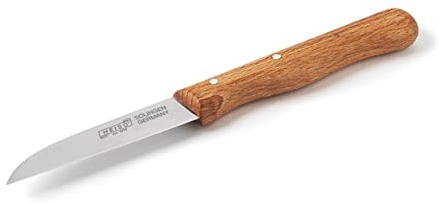 HEISO Gemüsemesser - Scharfes Messer aus nicht rostfreiem Stahl & gerader Klinge - Schälmesser Made in Solingen - Traditionsmesser mit kostenlosem Nachschleifservice