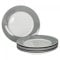 Van Well Lot de 6 Assiettes de petit déjeuner Série Vario Porcelaine – Couleur au choix gris