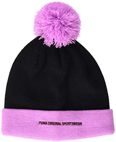 PUMA Erwachsene Style Pom Beanie Mütze, Black-Orchid, Adult