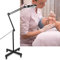 SOULONG 5 x Vergrößerungs-Lupenlampe, LED, auf Fuß, 220 – 240 V, Lupenlampe, ästhetisch, Werkstatt, mit verstellbarem Arm, schwenkbar, für Arztpraxis, Schönheitssalon, Kliniken, Tattoos, Spa (schwarz)