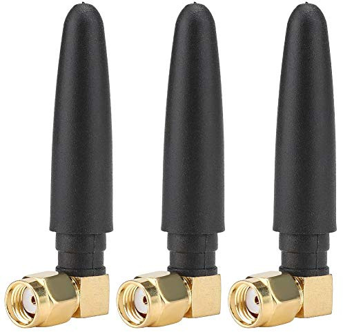 3 Stücke 5 cm 3DBi Dual Frequenz WiFi Antenne Innengewinde Wireless Modul, WiFi Antenne für Drahtlose Netzwerkkarte(L SMA weiblich)