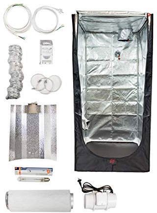 Weedness Grow-Box Komplett Set 1000 Watt Basic Anbau – 150x150x200 Homebox Grow-Set Zuchtzelt Growschrank Growzelt