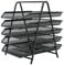 OSCO Graphite Wire Mesh 5 Tier Letter Tray | A4 | Desk File Organiser | Paper Storage | Office Document Sorter | Paperwork Filing | Easy Assembly | H37.3 x W29.5 x D34.0 cm |
